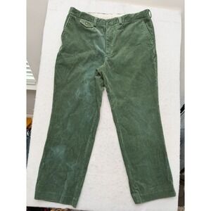 Vintage Orvis Corduroy Pants Mens 40x31 Beautiful Green Flat Front 90s